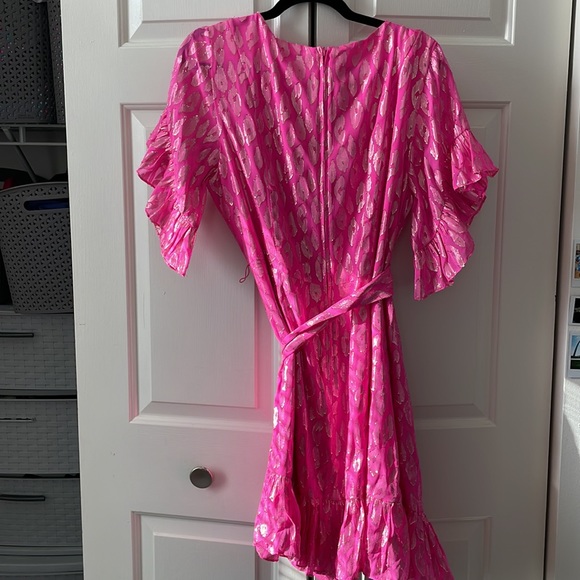 Lilly Pulitzer Darla Silk Wrap Dress Pink - Picture 3 of 3